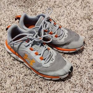 Under Armour Gray and Orange Sneakers